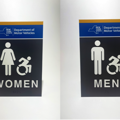 Custom print and cut complient sign with braille